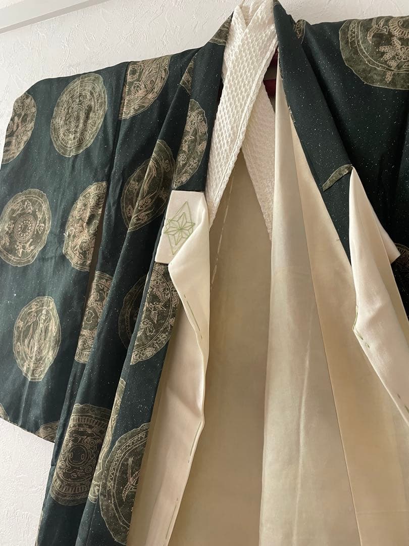 七五三　3歳　アンティークお着物　袴コーデ