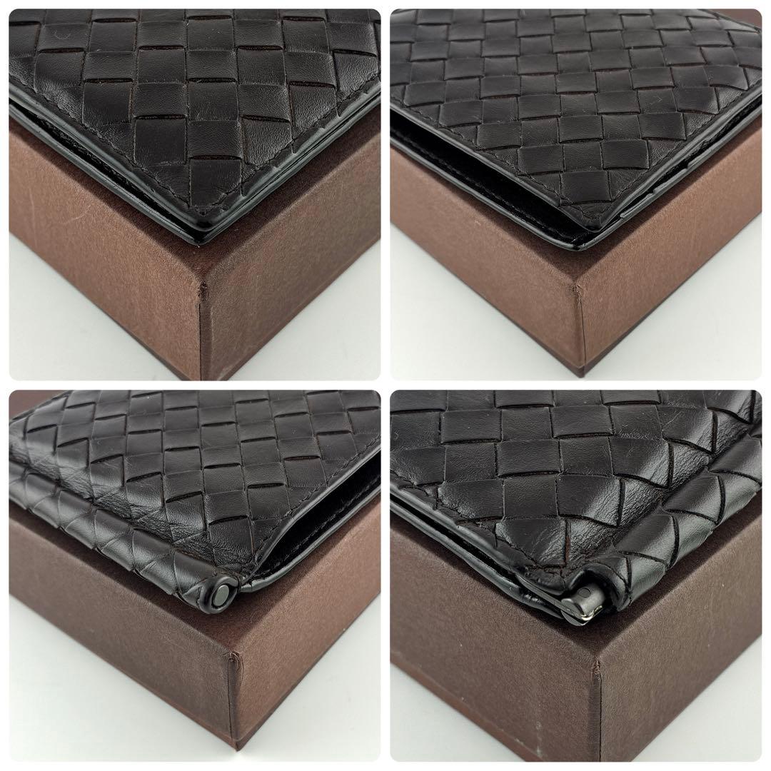 【美品】BOTTEGA VENETA イントレチャート マネークリップ　二つ折