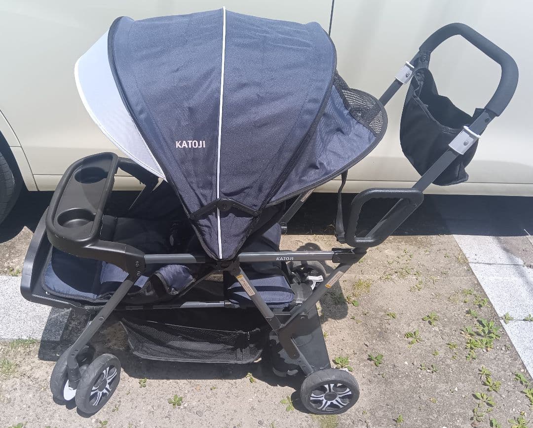 katoji ベビーカー 二人でゴー 二人乗り カトウジ ネイビー 2人でゴー