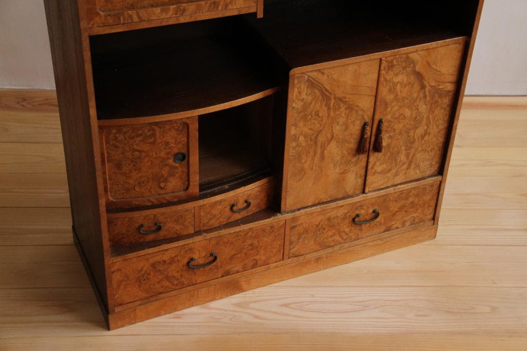 収納棚　食器棚　棚　水屋　木製　古道具　古家具　ビンテージ　アンティーク