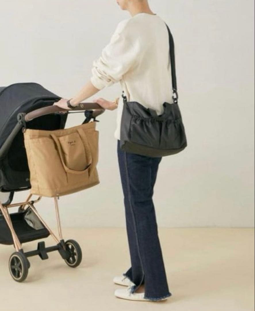 【極美品】agnès b. ✖️ アダムエロペ 別注マザーズバッグ ベージュ