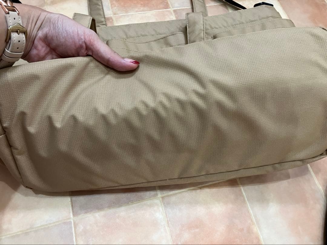 【極美品】agnès b. ✖️ アダムエロペ 別注マザーズバッグ ベージュ