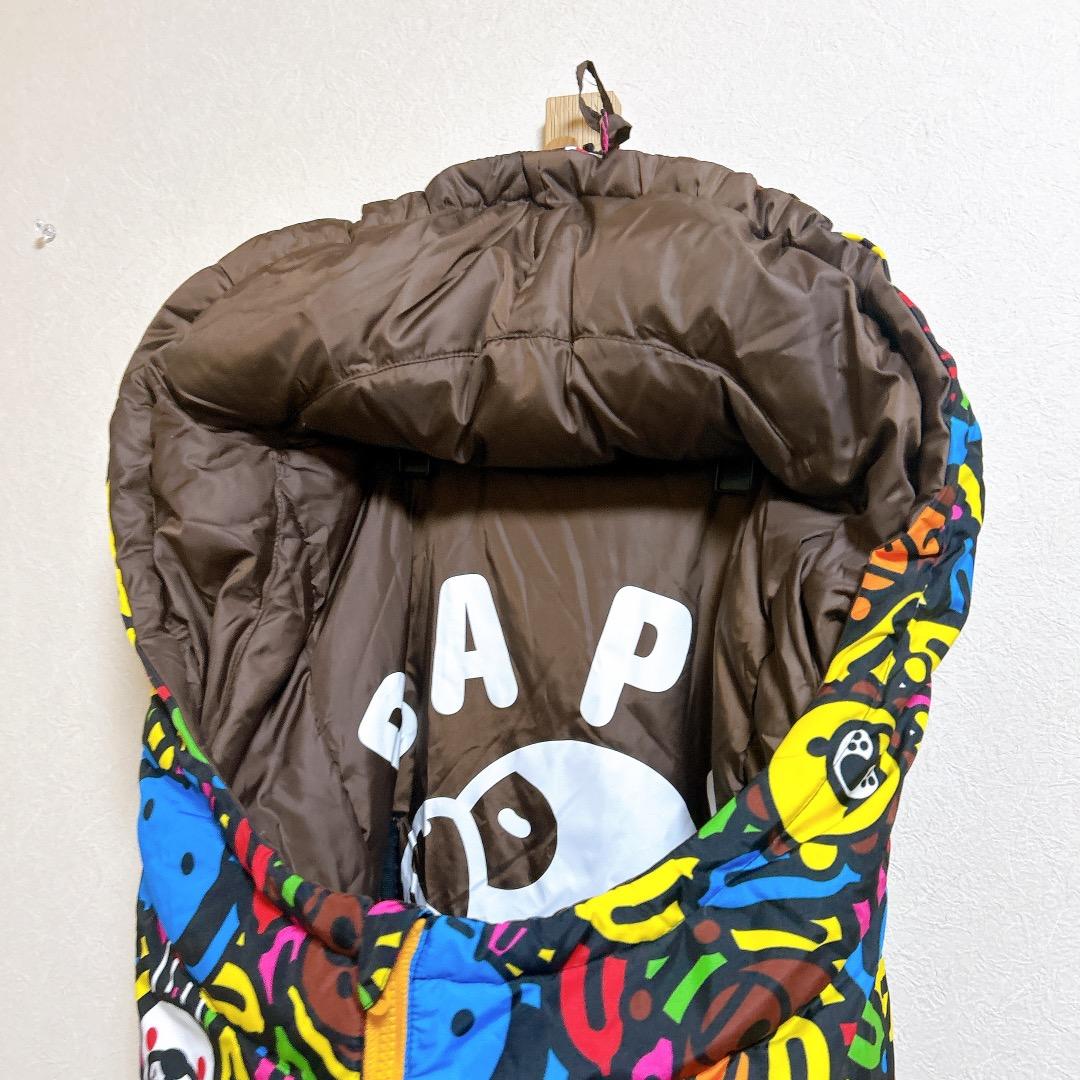 極美品 A BATHING APE ベビーカーカバー ダウン リバーシブル
