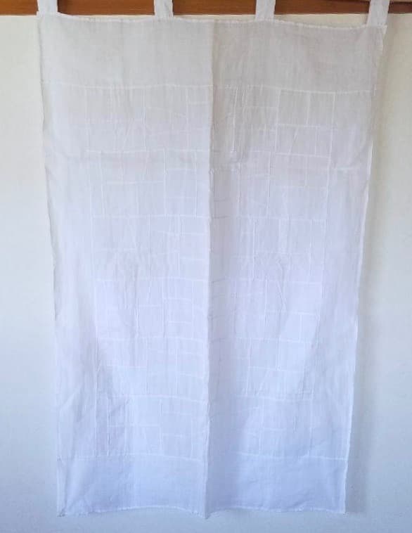 韓国 ポジャギ タペストリー ハンドメイド 苧麻 ホワイト *