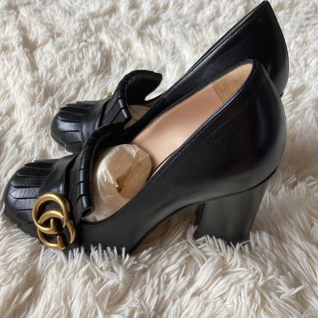 ★グッチ★パンプス★ggマーモント★フリンジ★タッセル★408206★