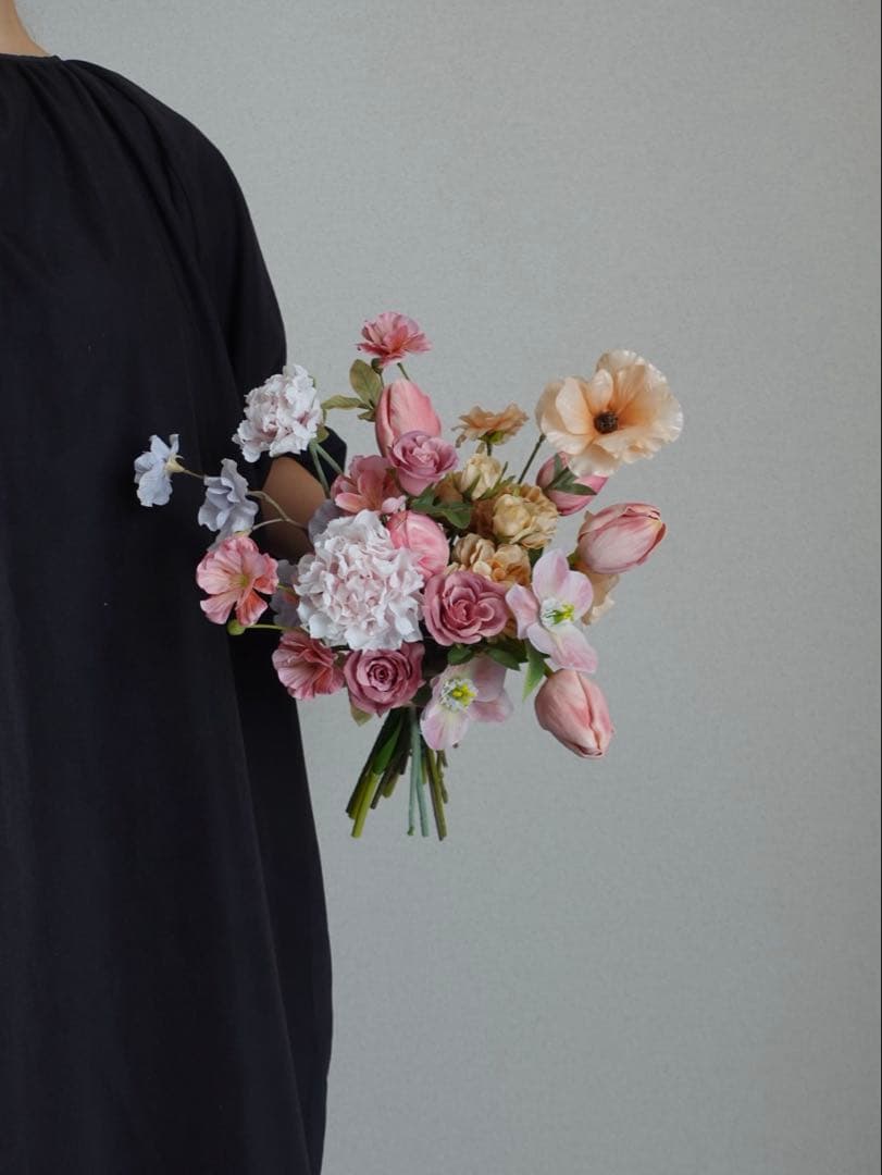 【一点もの】ペタル・モーヴウェディングブーケ　結婚式　前撮り　ニュアンスカラー