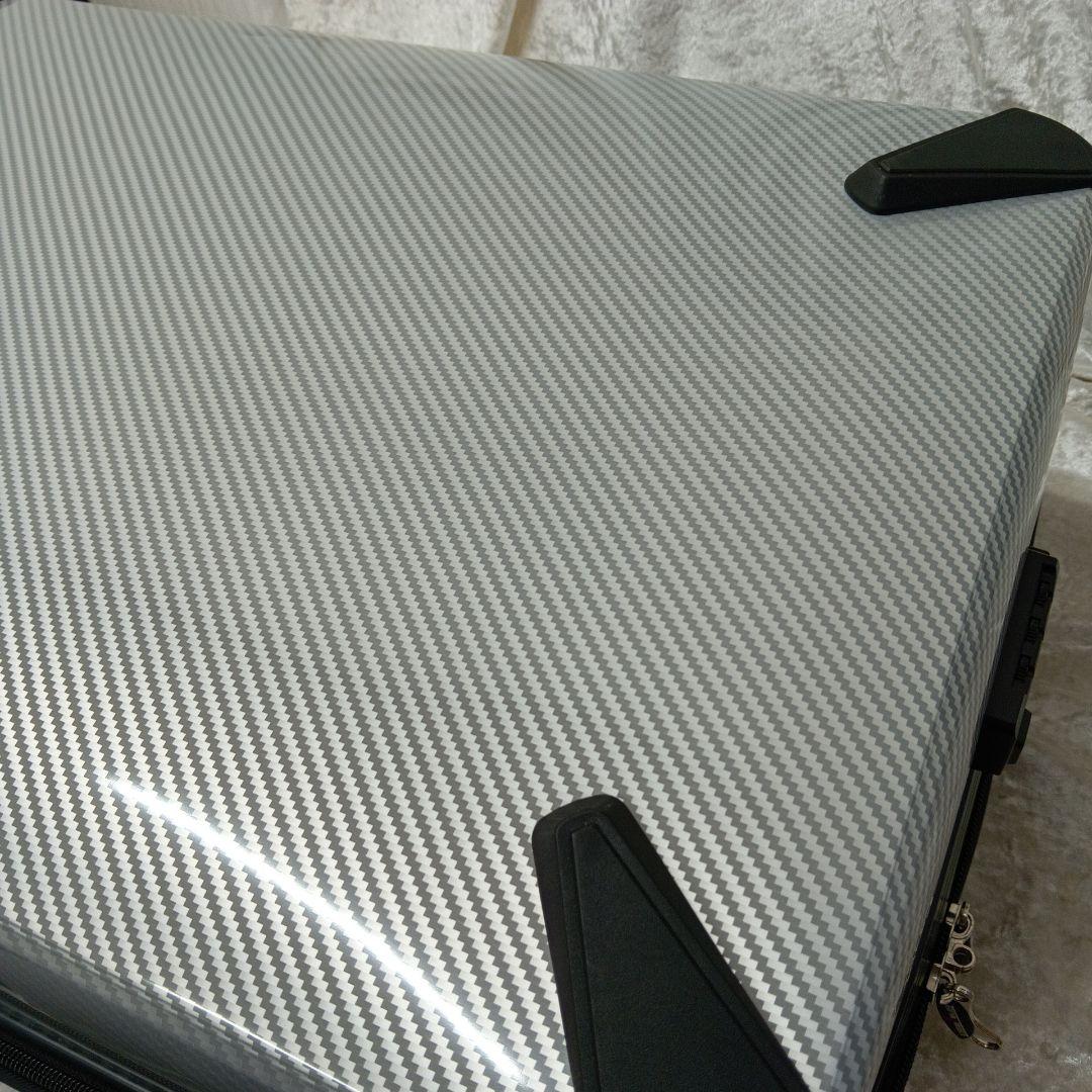 美品 レジェンドウォーカー スーツケース カーボン シルバー 55L
