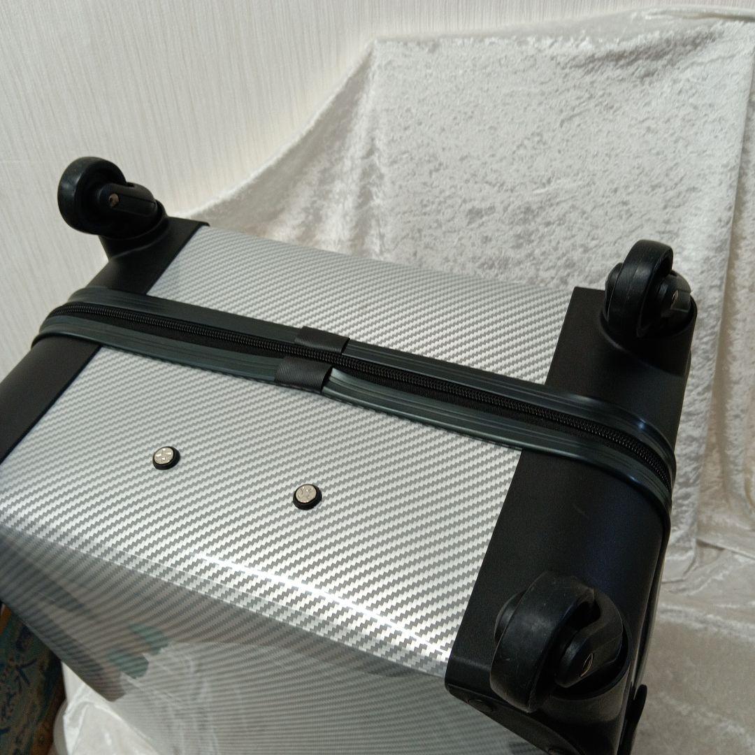 美品 レジェンドウォーカー スーツケース カーボン シルバー 55L