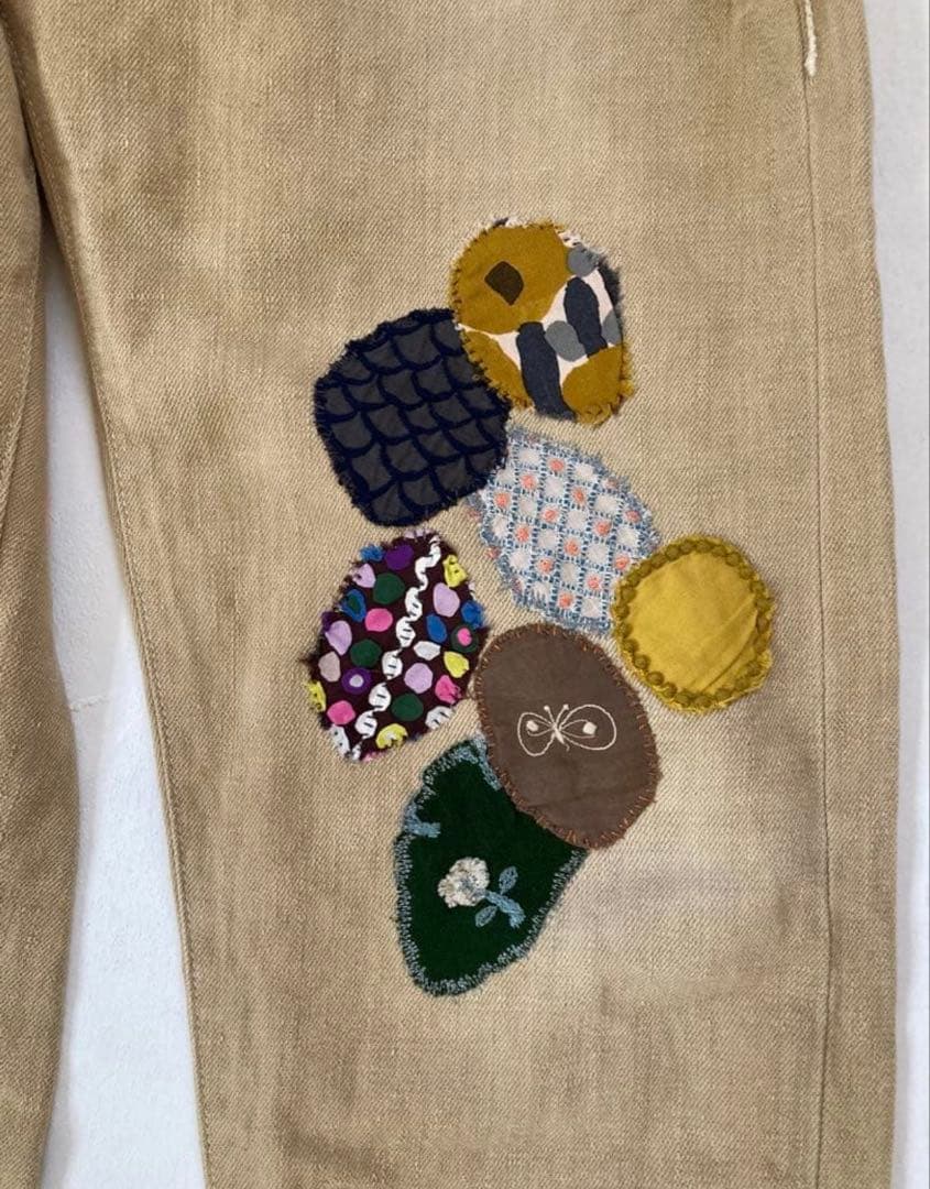 ミナペルホネン　always 34 パッチワーク　デニム