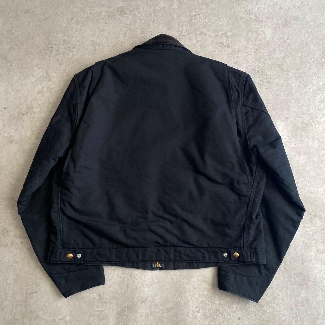 美品 カーハート デトロイトジャケット 企業ロゴ 黒 ブラック XL