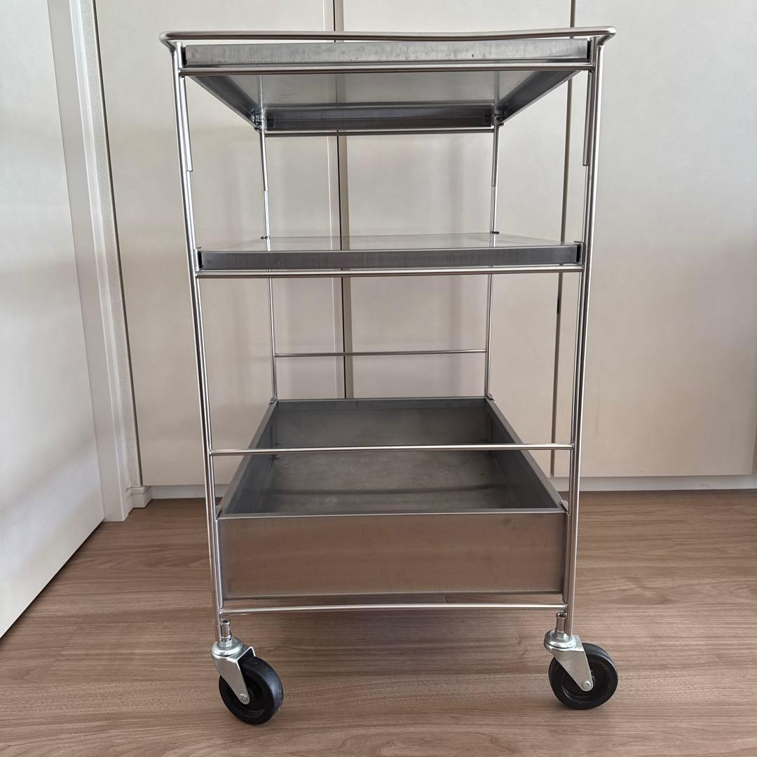 無印良品　ステンレスユニットシェルフワゴン