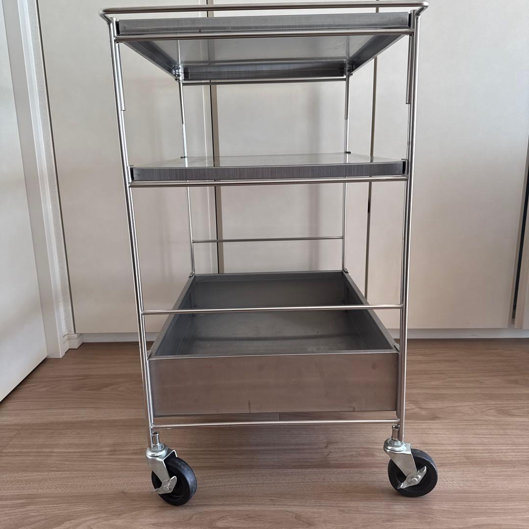 無印良品　ステンレスユニットシェルフワゴン