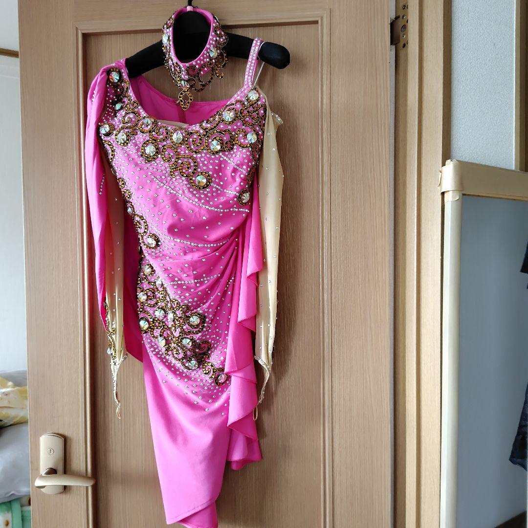 社交ダンス用ピンクラテンドレス