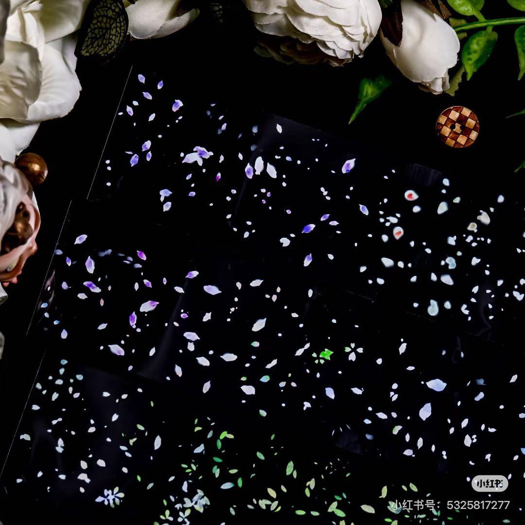 【8759】海外　マステ　5m巻売り　PETカッティング　花びら