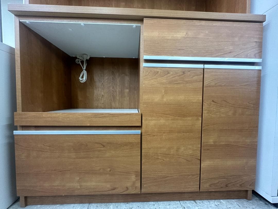 大川家具　食器棚　ブラウン