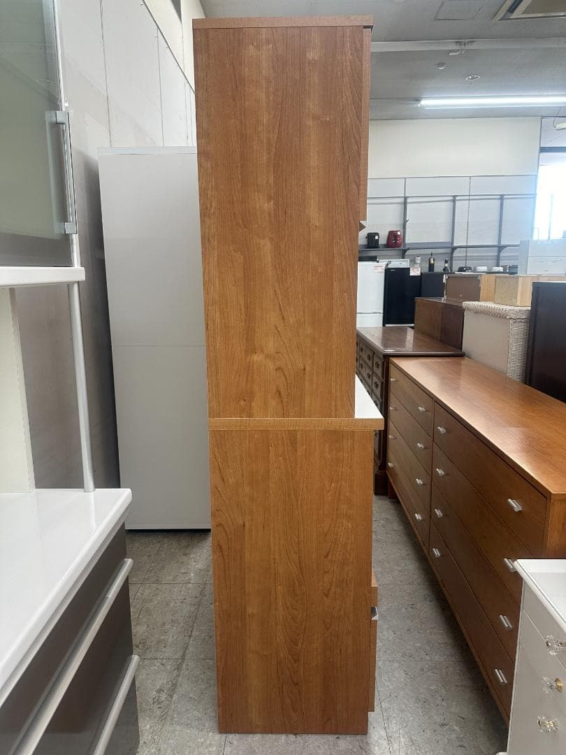 大川家具　食器棚　ブラウン