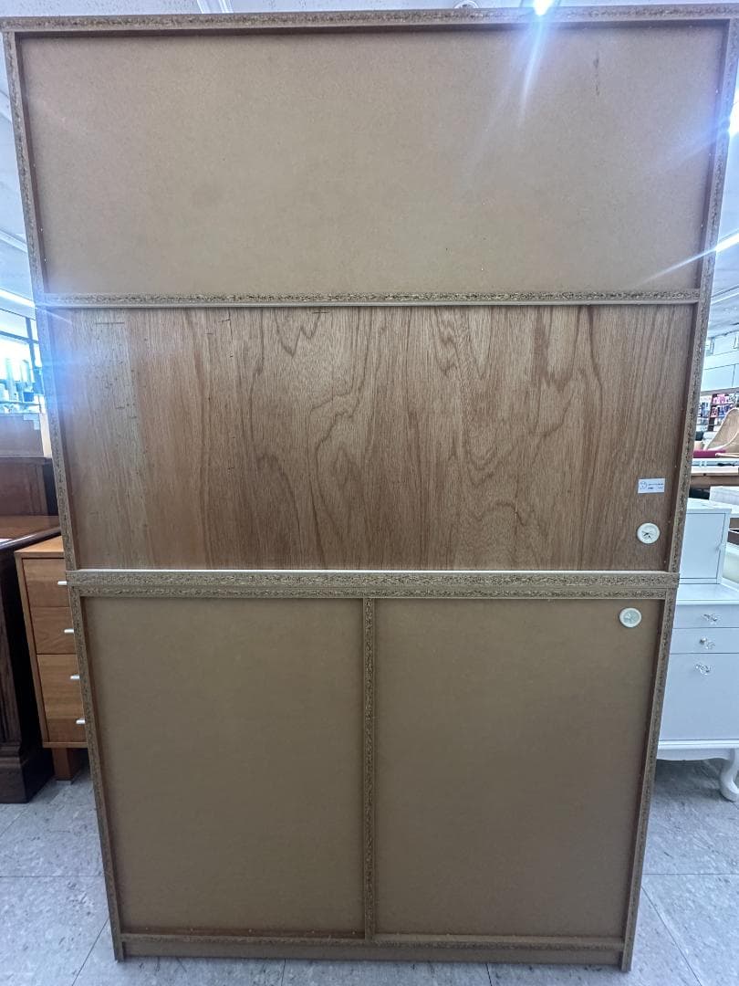 大川家具　食器棚　ブラウン