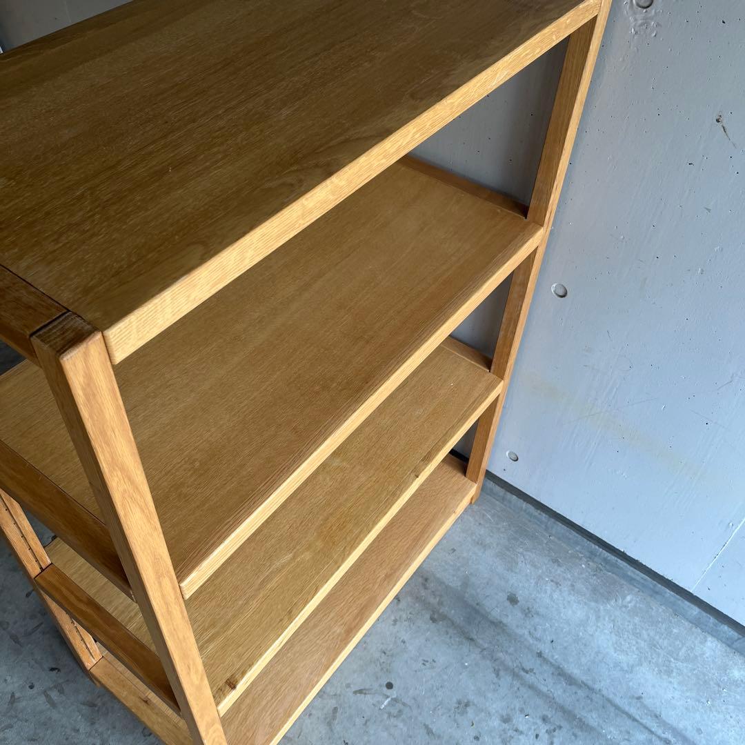美品・廃盤希少★無印 オーク材ユニットシェルフ・中