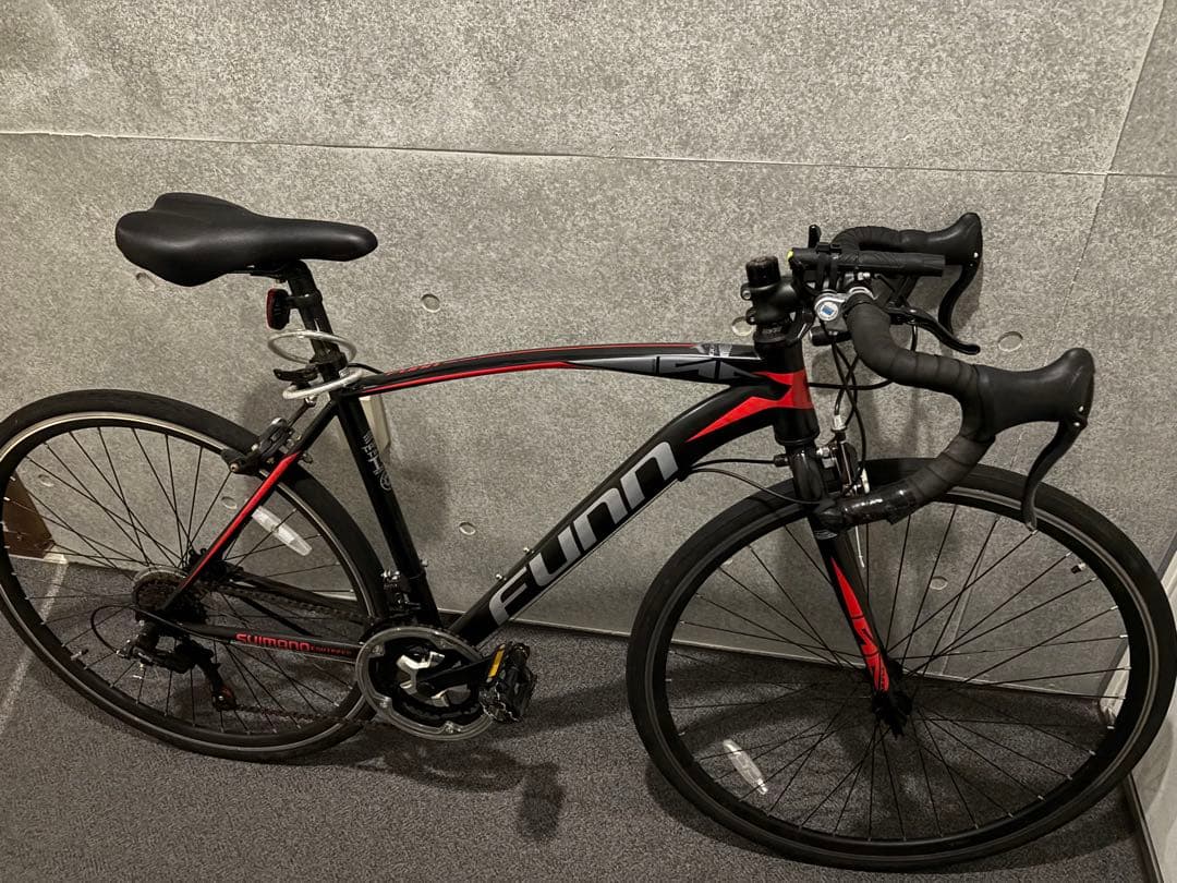 【引取限定-藤沢】Funn ロードバイク ブラック/レッド 7速