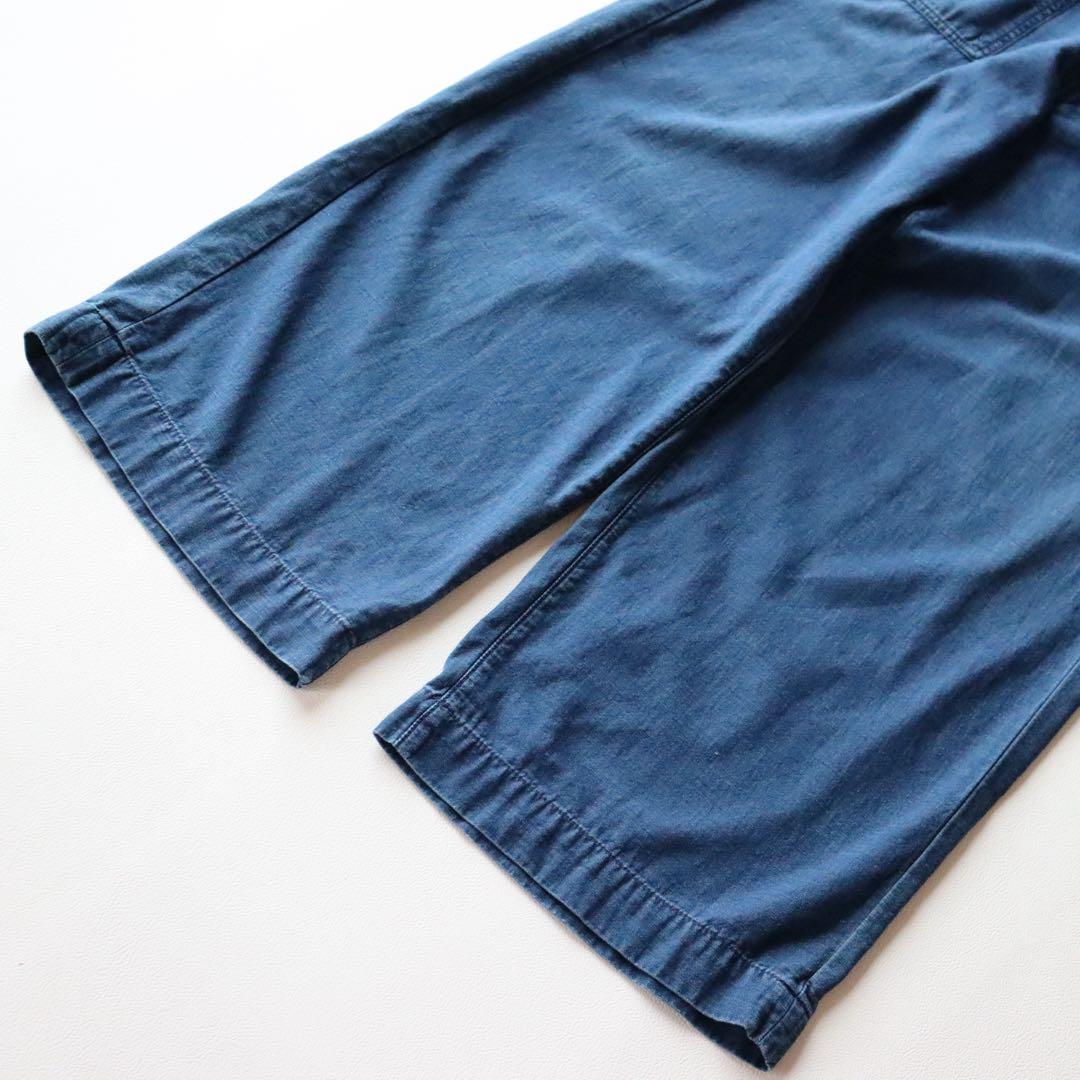 5068【美品】45R ゴマデニムの908ペインター（加工）藍色 ハイウェスト
