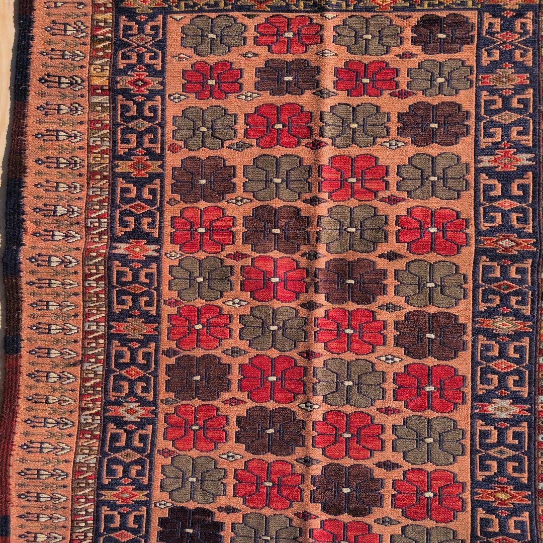 82x141cm・キリム(31-11)ペルシャ・玄関・ギャッベ