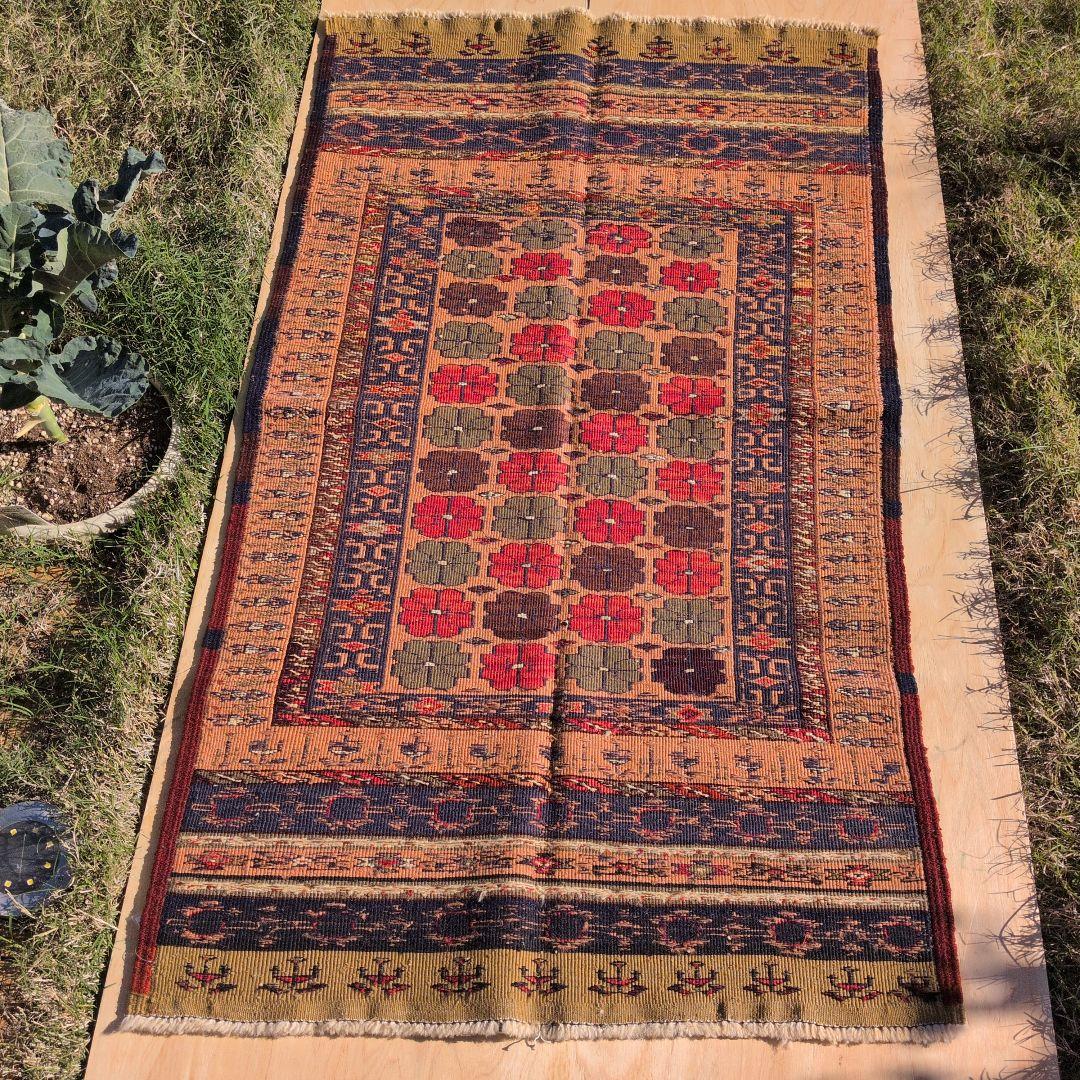 82x141cm・キリム(31-11)ペルシャ・玄関・ギャッベ