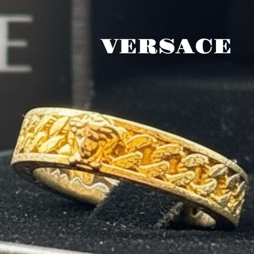 箱付き　versace ヴェルサーチ メデューサ グレカ　GP リング ゴールド