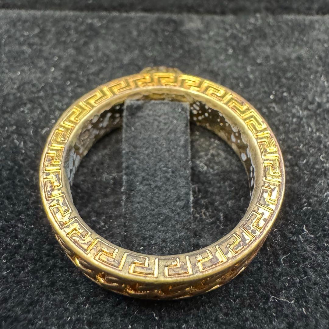 箱付き　versace ヴェルサーチ メデューサ グレカ　GP リング ゴールド