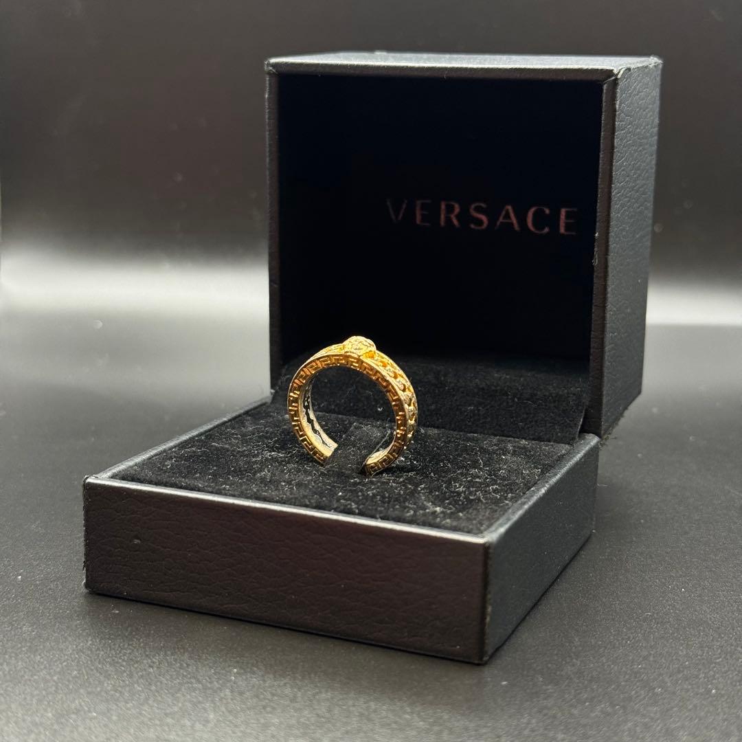 箱付き　versace ヴェルサーチ メデューサ グレカ　GP リング ゴールド