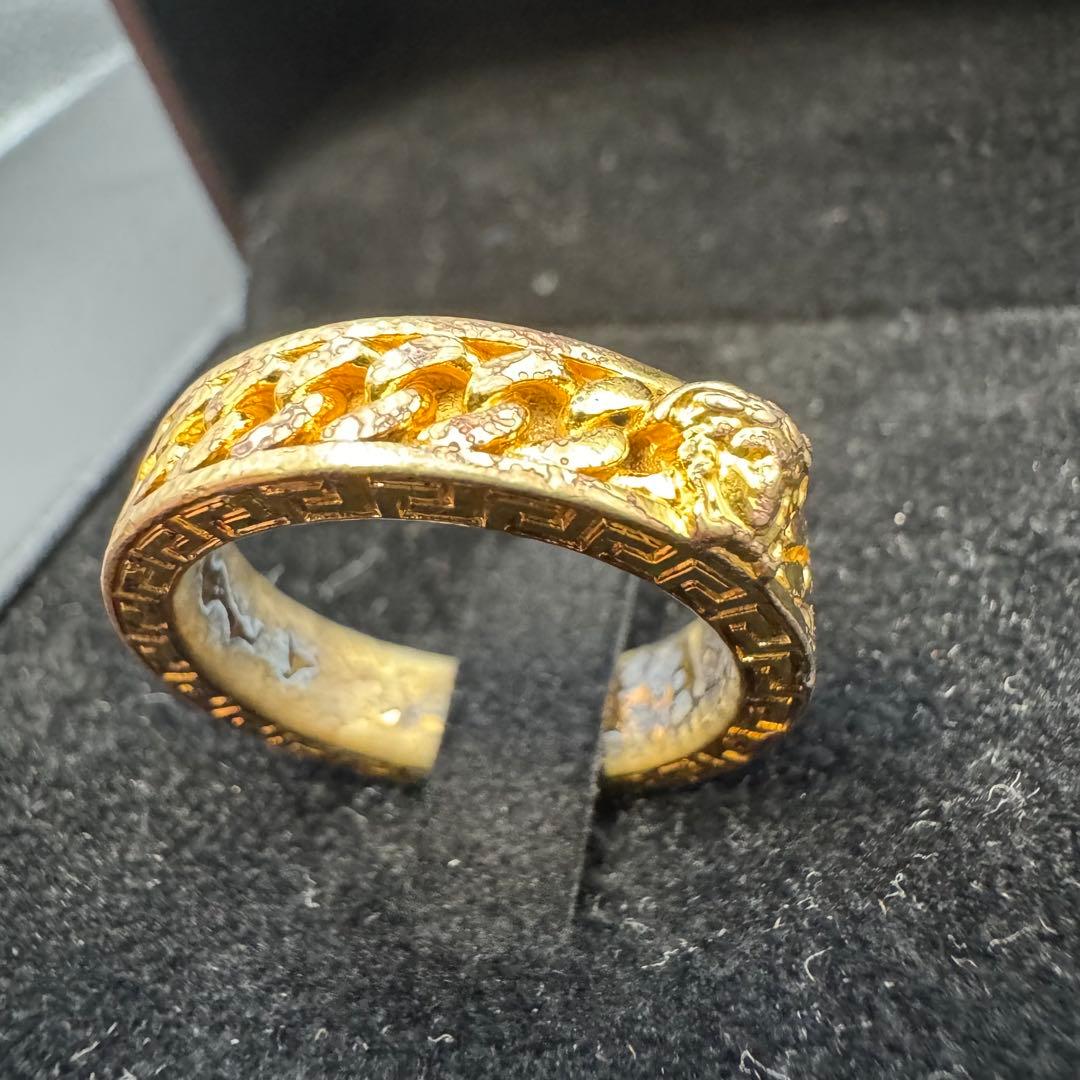 箱付き　versace ヴェルサーチ メデューサ グレカ　GP リング ゴールド