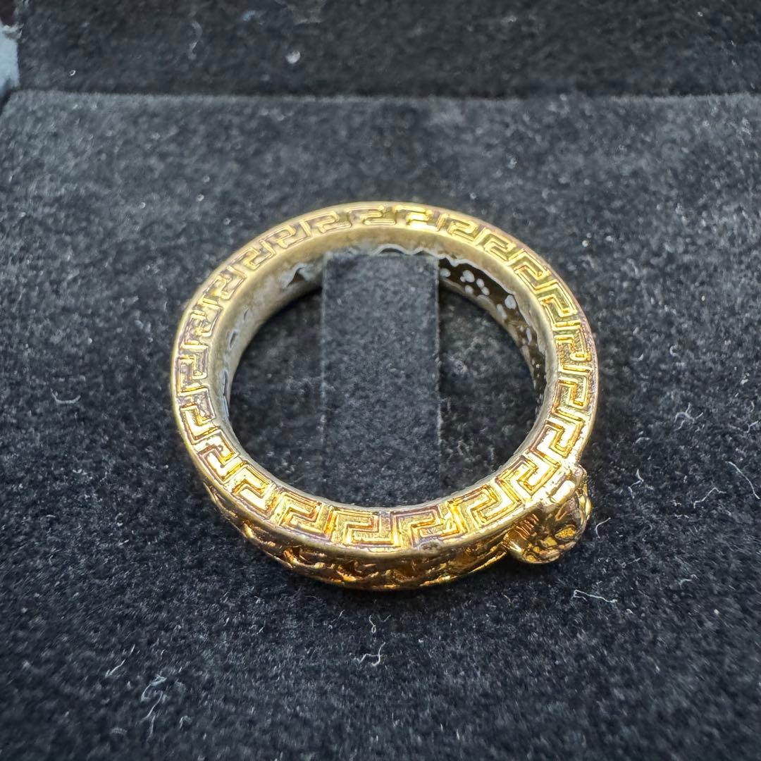 箱付き　versace ヴェルサーチ メデューサ グレカ　GP リング ゴールド