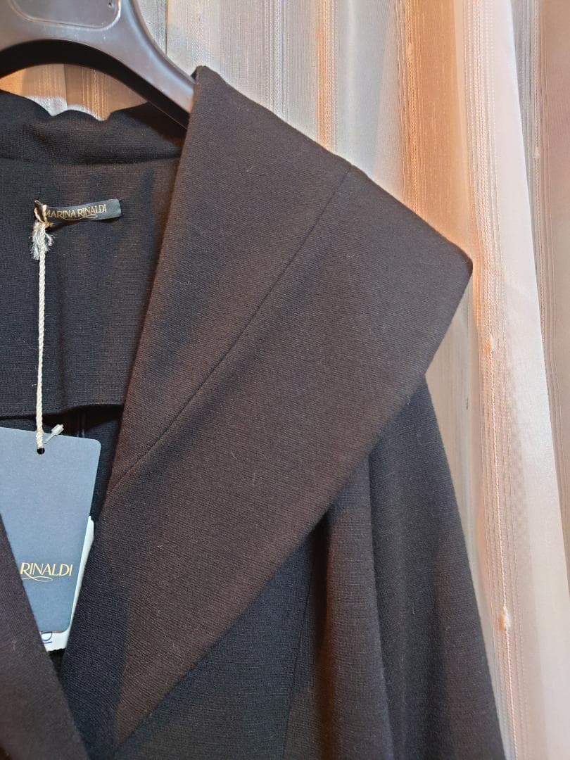 再値下げ☆新品タグ付き☆MARINA RINALDI ウールジャージーコート黒