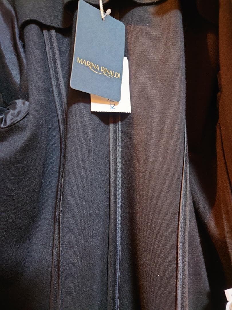 再値下げ☆新品タグ付き☆MARINA RINALDI ウールジャージーコート黒