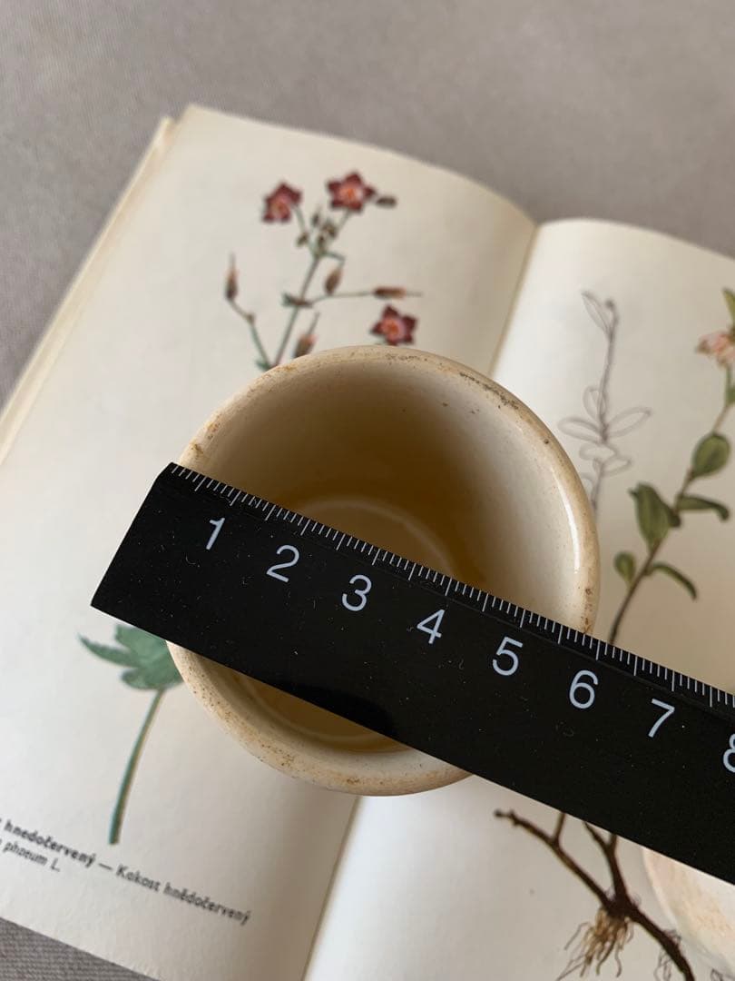 フランスアンティーク　小さな陶器のボトル5個セット