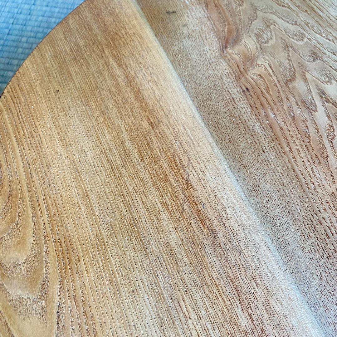 昭和レトロ ちゃぶ台 無塗装 無垢材 建具屋製 刻印あり 折りたたみ 丸テーブル