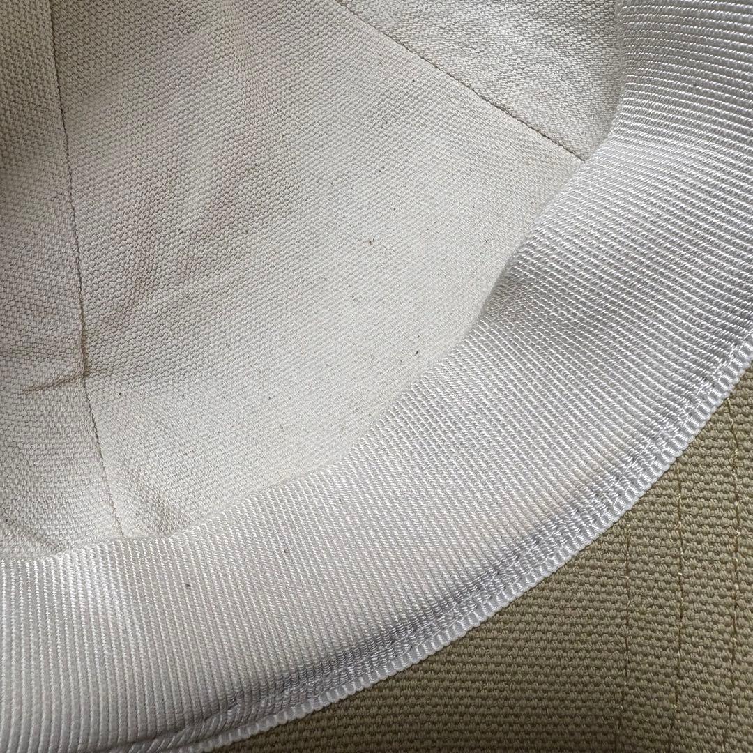 極美品 ロエベ ロゴ刺繍 ベースボールキャップ ベージュ レザーパッチ 帽子