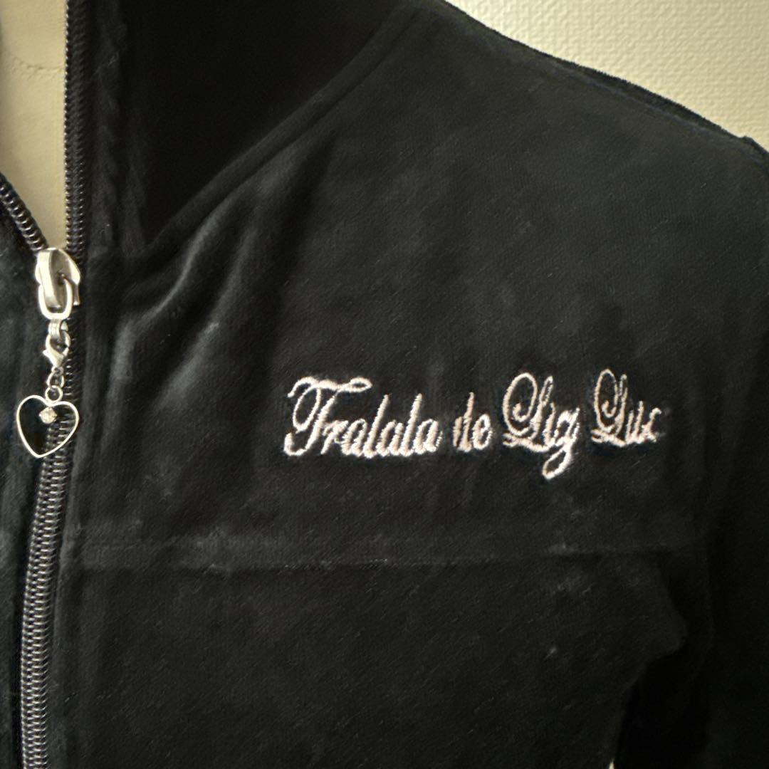 トゥララ　リズリサ　ベロア　ジップアップジャケット　トップス　平成ギャル　黒