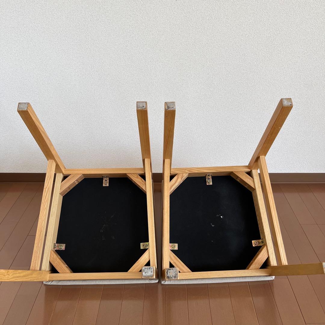 【送料込 2脚セット】①無印良品 ダイニングチェア 椅子 ダイニングテーブル