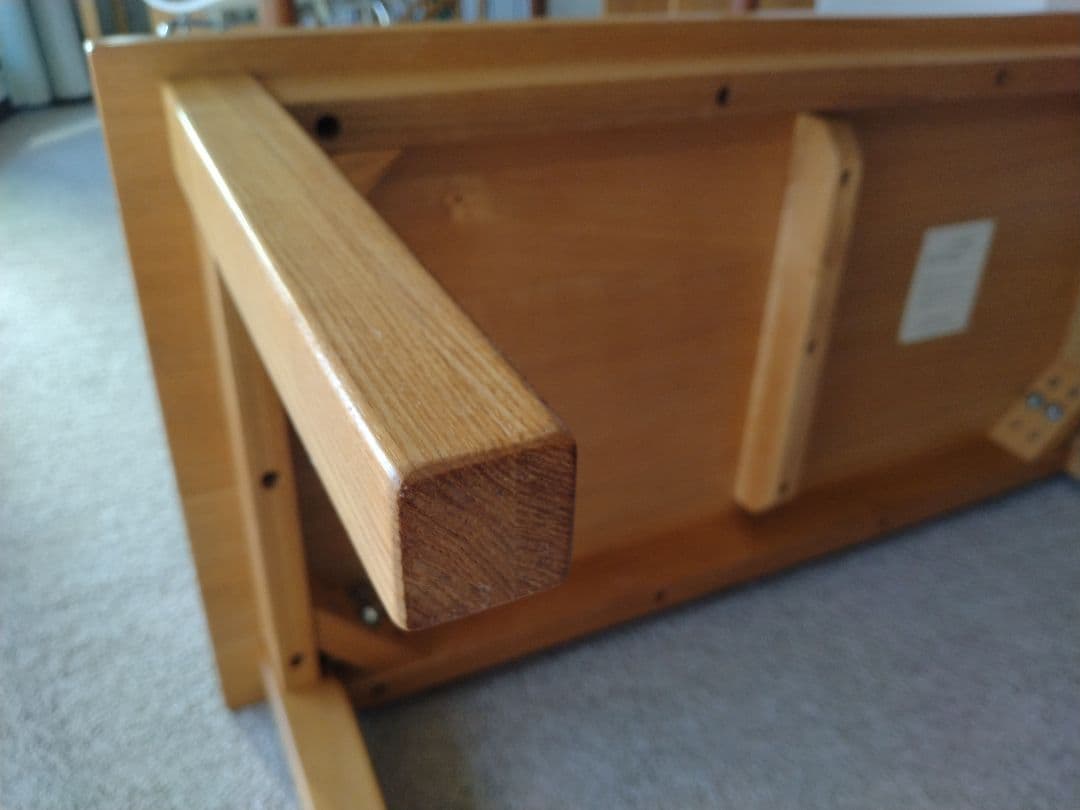 【美品】MUJI無印良品 タモ材ローテーブル/座卓/センター机/カフェラウンジ