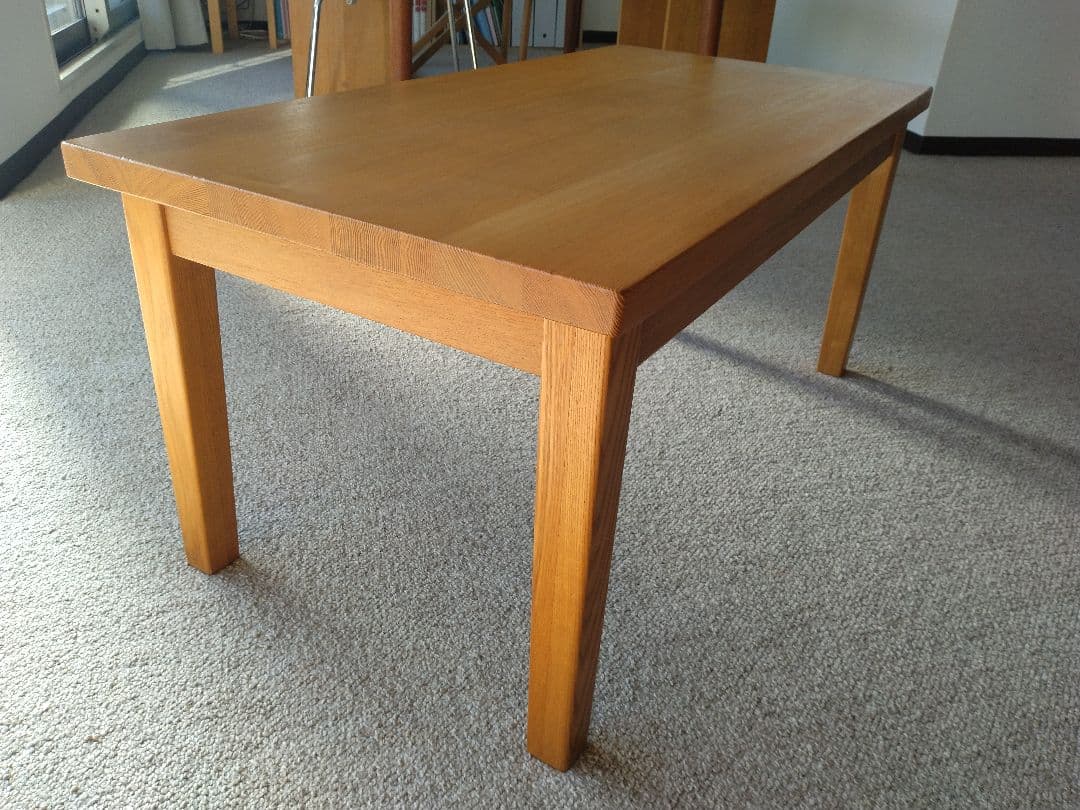 【美品】MUJI無印良品 タモ材ローテーブル/座卓/センター机/カフェラウンジ