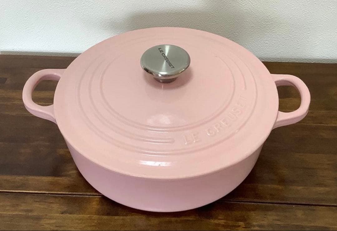 ル・クルーゼ ココットロンド BASSE TRADITION シフォンピンク