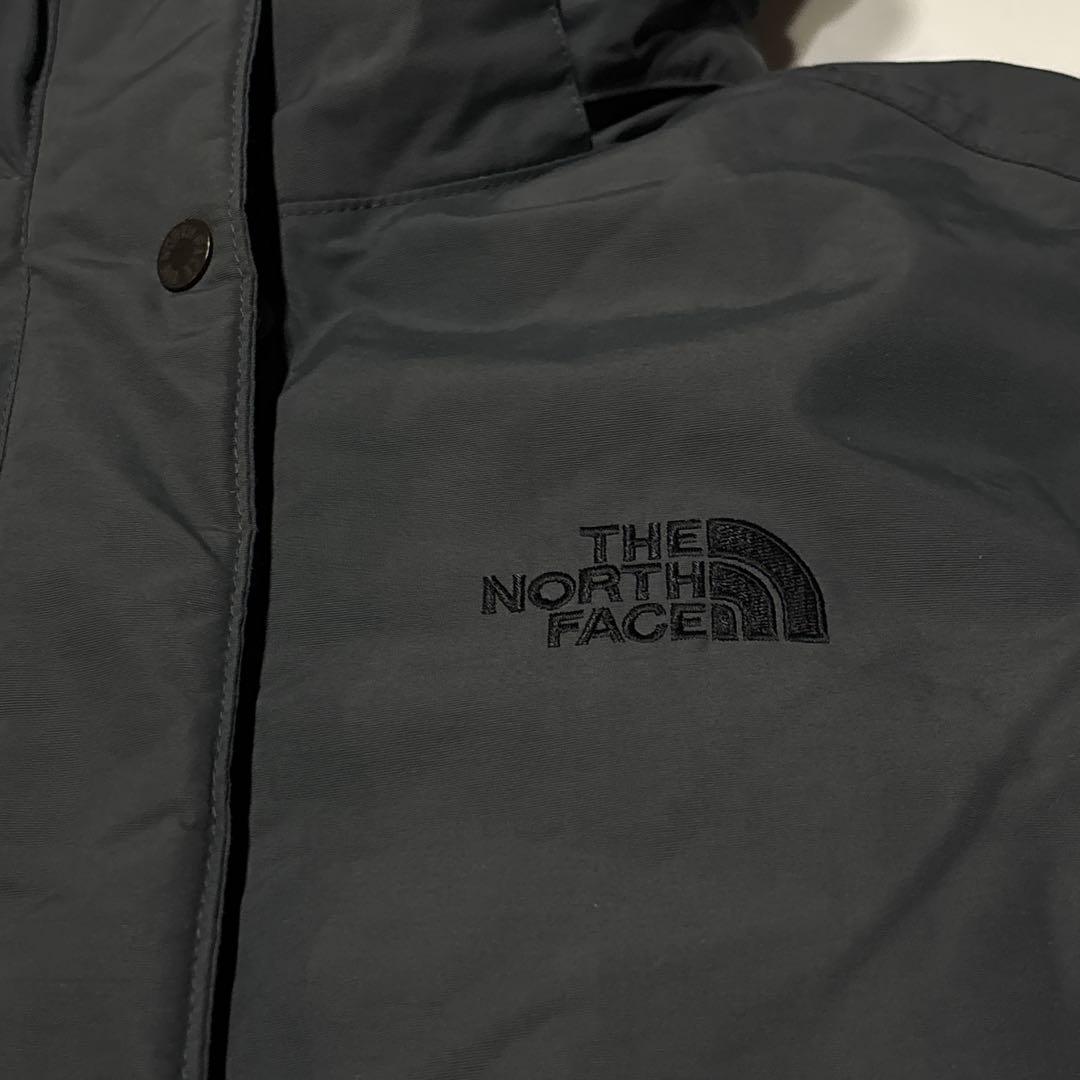 美品The North Face ダークグレー ダウンジャケットロングMNo44