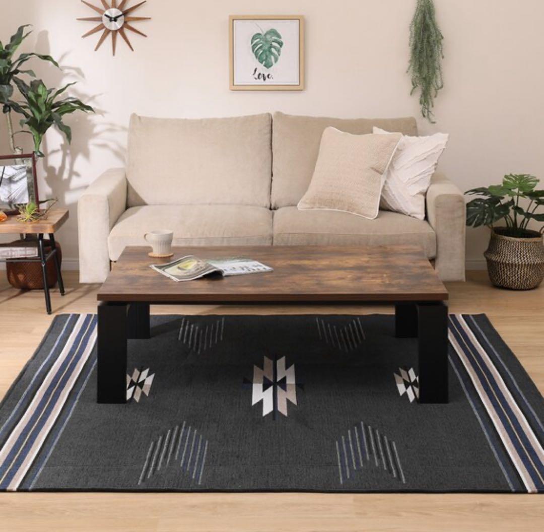 【美品】ニトリ リビングこたつ テーブル 幅120cm ブラウン