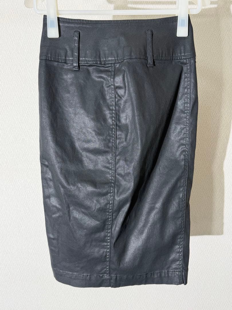 ジャンポールゴルチェ コーティングデニムスカート ストレッチ