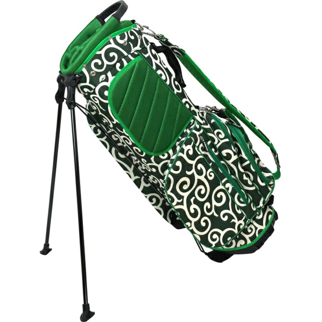 【新品】アズロフ AZ-STCB02 スタンド キャディバッグ 9型 唐草模様