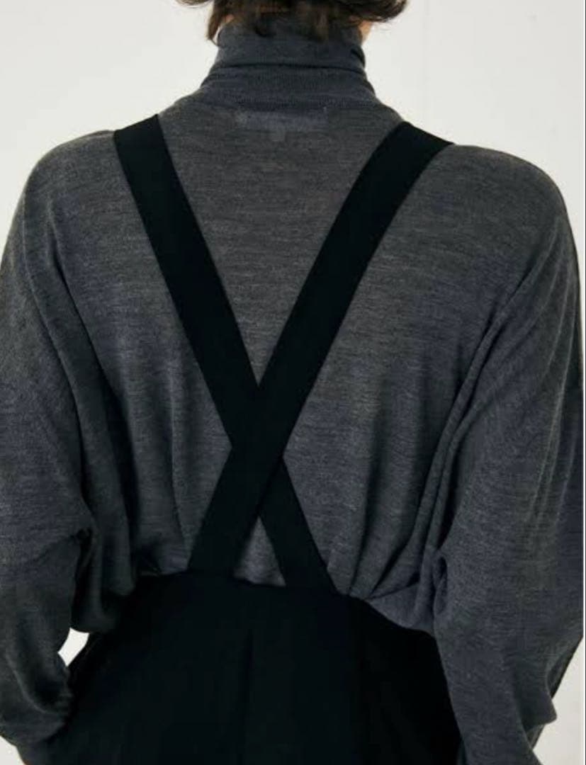 ENFOLD ミリオーネドレープヘムサロペット　36黒