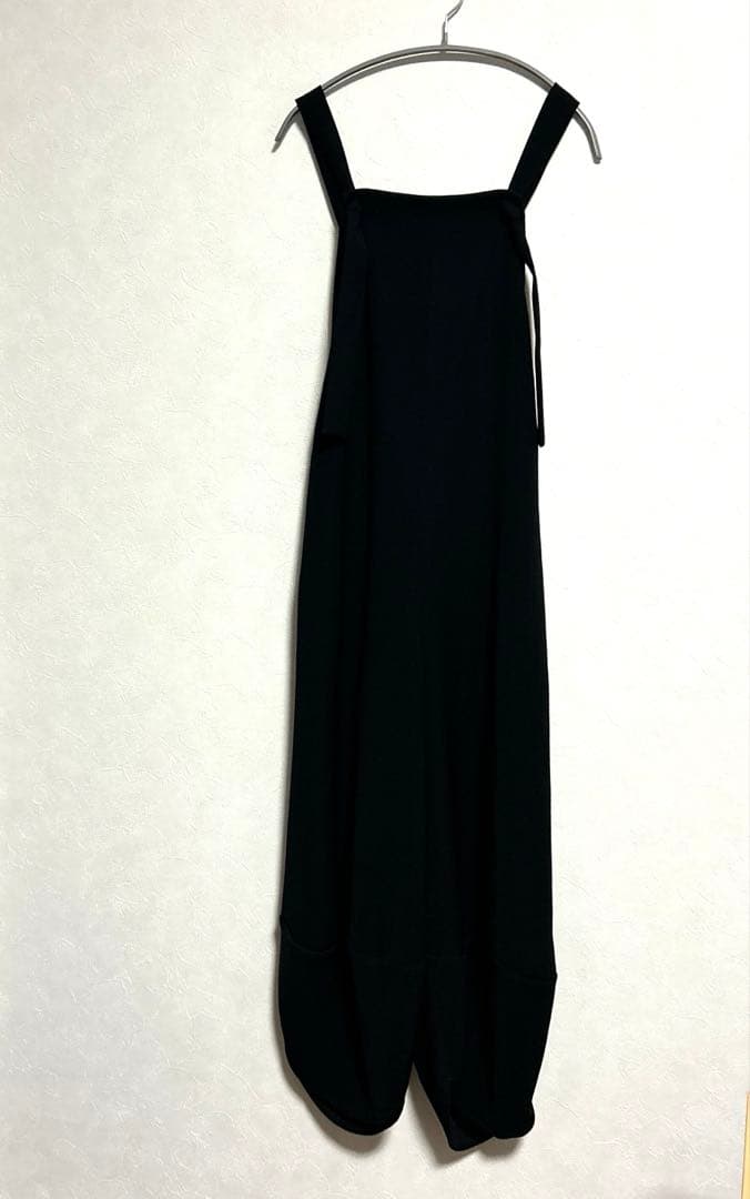 ENFOLD ミリオーネドレープヘムサロペット　36黒