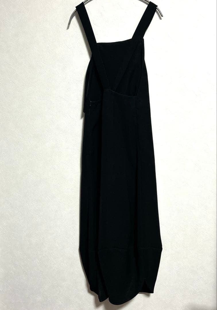 ENFOLD ミリオーネドレープヘムサロペット　36黒