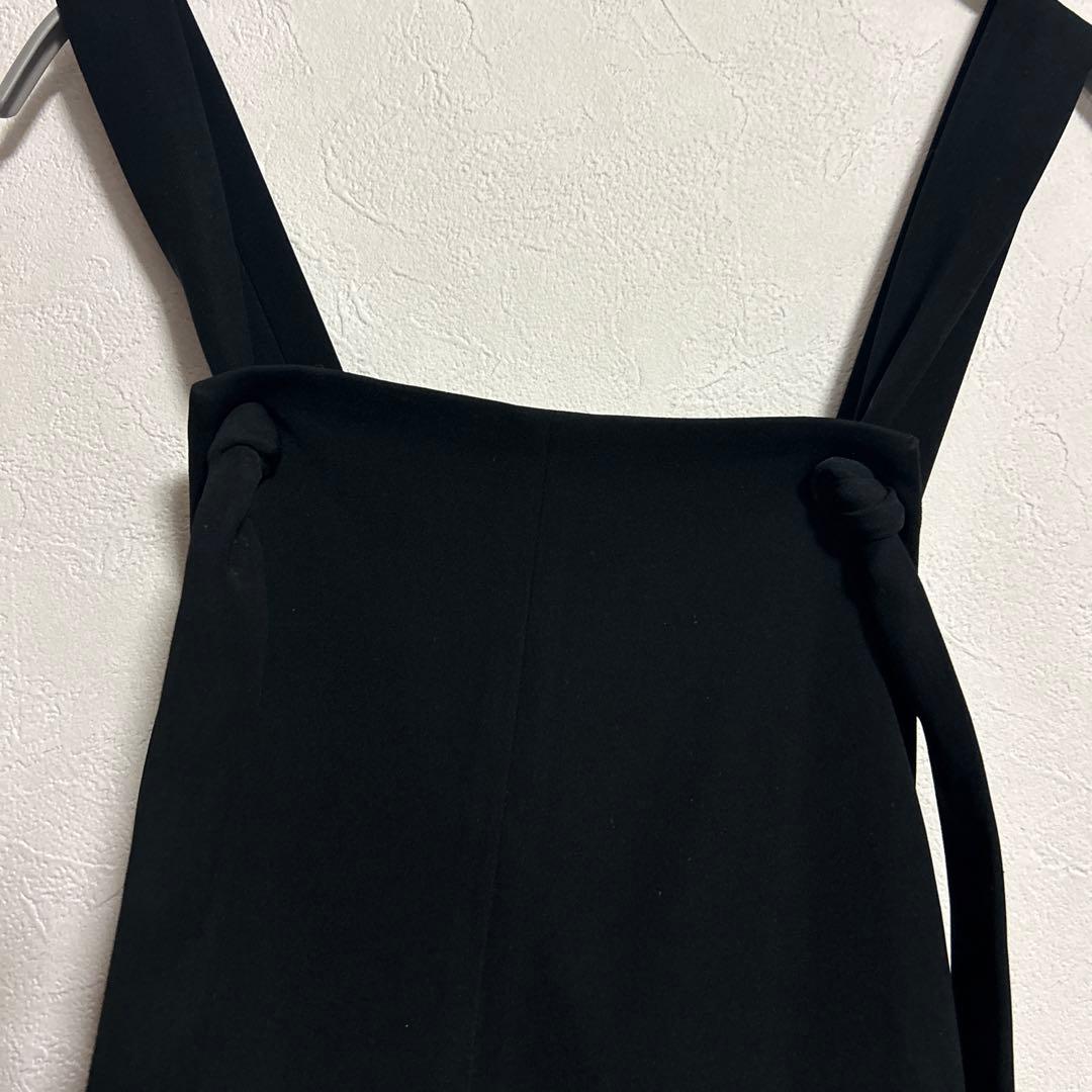 ENFOLD ミリオーネドレープヘムサロペット　36黒