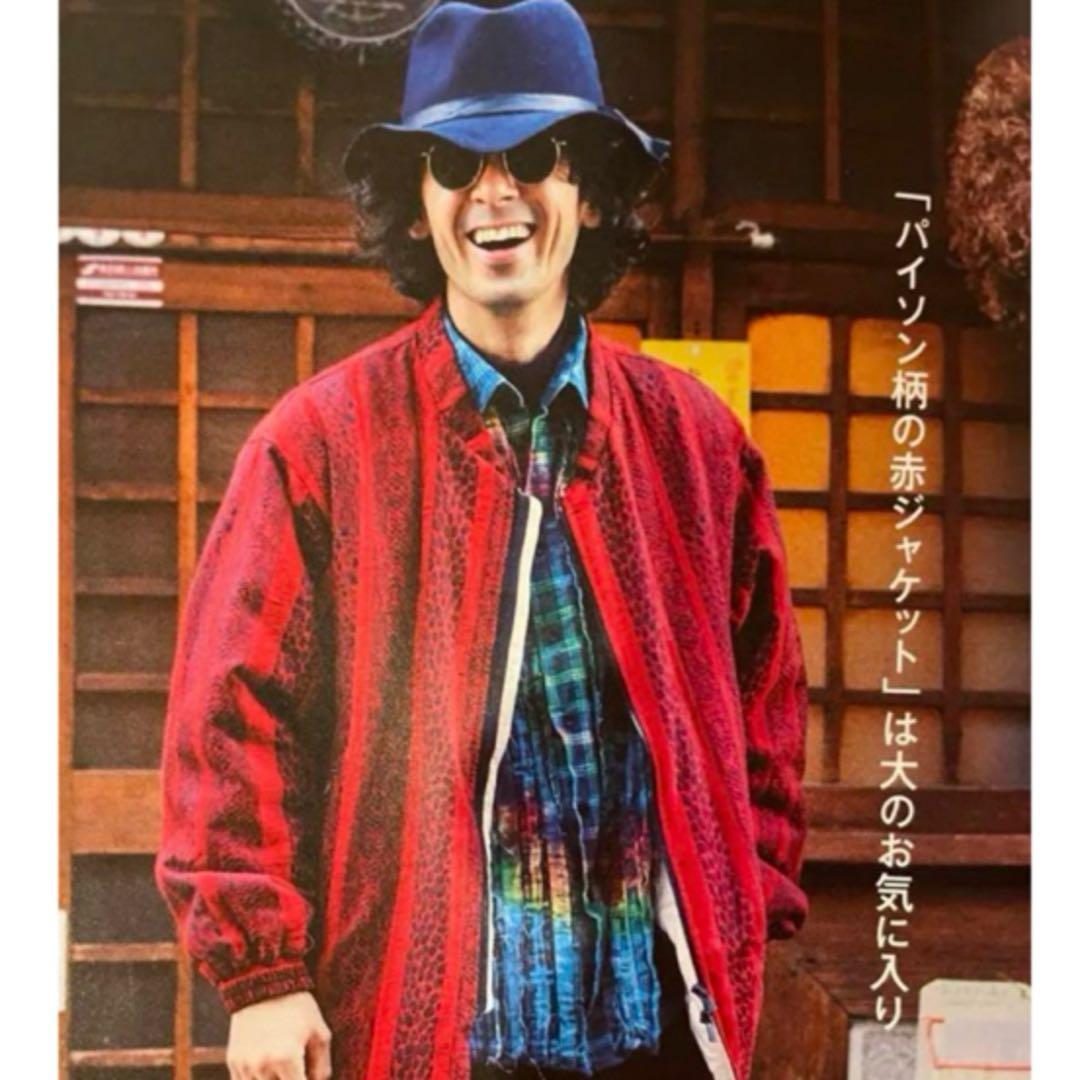 希少レア　美品Needles 赤　ストライプ ジャケット S 滝藤賢一　アニマル